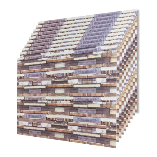 Set 10 panouri decorative, Autoadeziv, suprafata acoperita 3.6 m2, Naimeed D3521, 60x60 cm, Multicolor