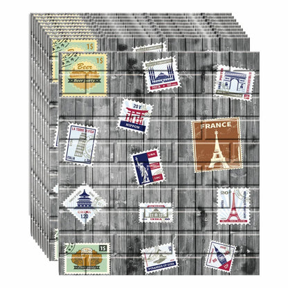 Set 10 x Tapet 3D autoadeziv, design modern, usor de curatat, 70x77 cm, Naimeed D3561