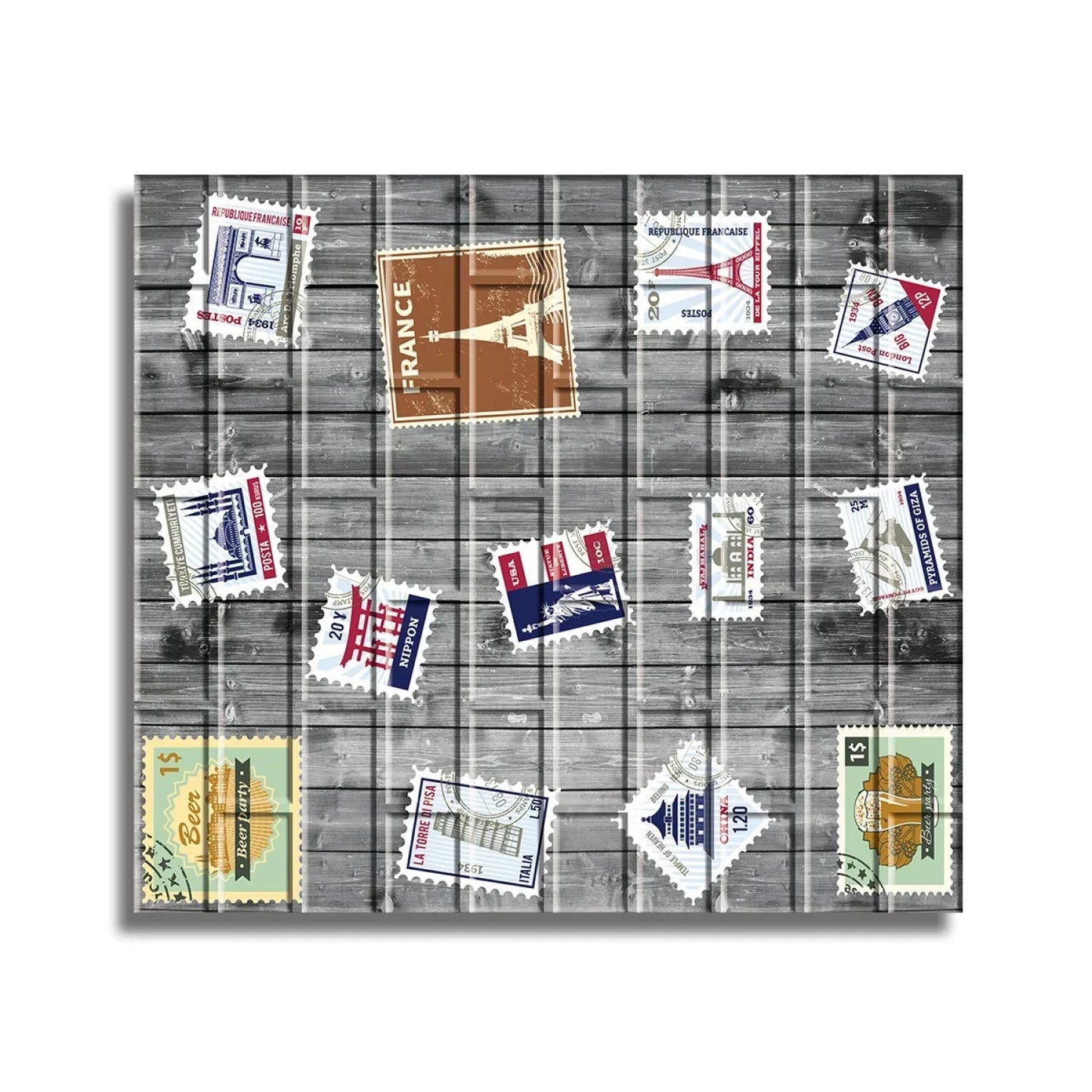 Set 10 x Tapet 3D autoadeziv, design modern, usor de curatat, 70x77 cm, Naimeed D3561