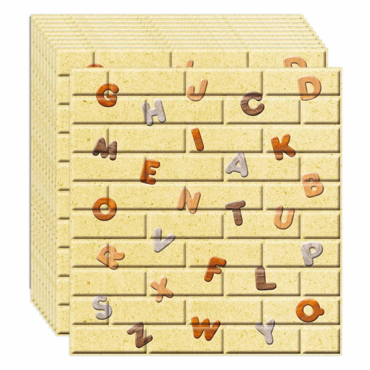 Set 10 x Tapet 3D autoadeziv, design modern, usor de curatat, 70x77 cm, Naimeed D3563