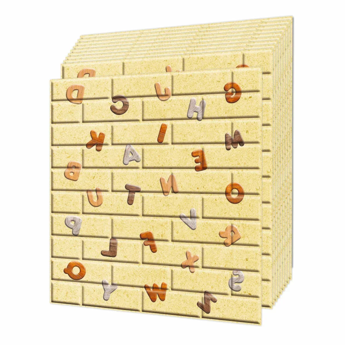Set 10 x Tapet 3D autoadeziv, design modern, usor de curatat, 70x77 cm, Naimeed D3563