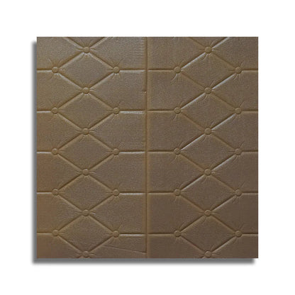Set 10x Tapet 3D Autoadeziv, 5mm grosime, rezistent la apa, usor de curatat, 70x70cm, Naimeed D3606, model modern, Maro