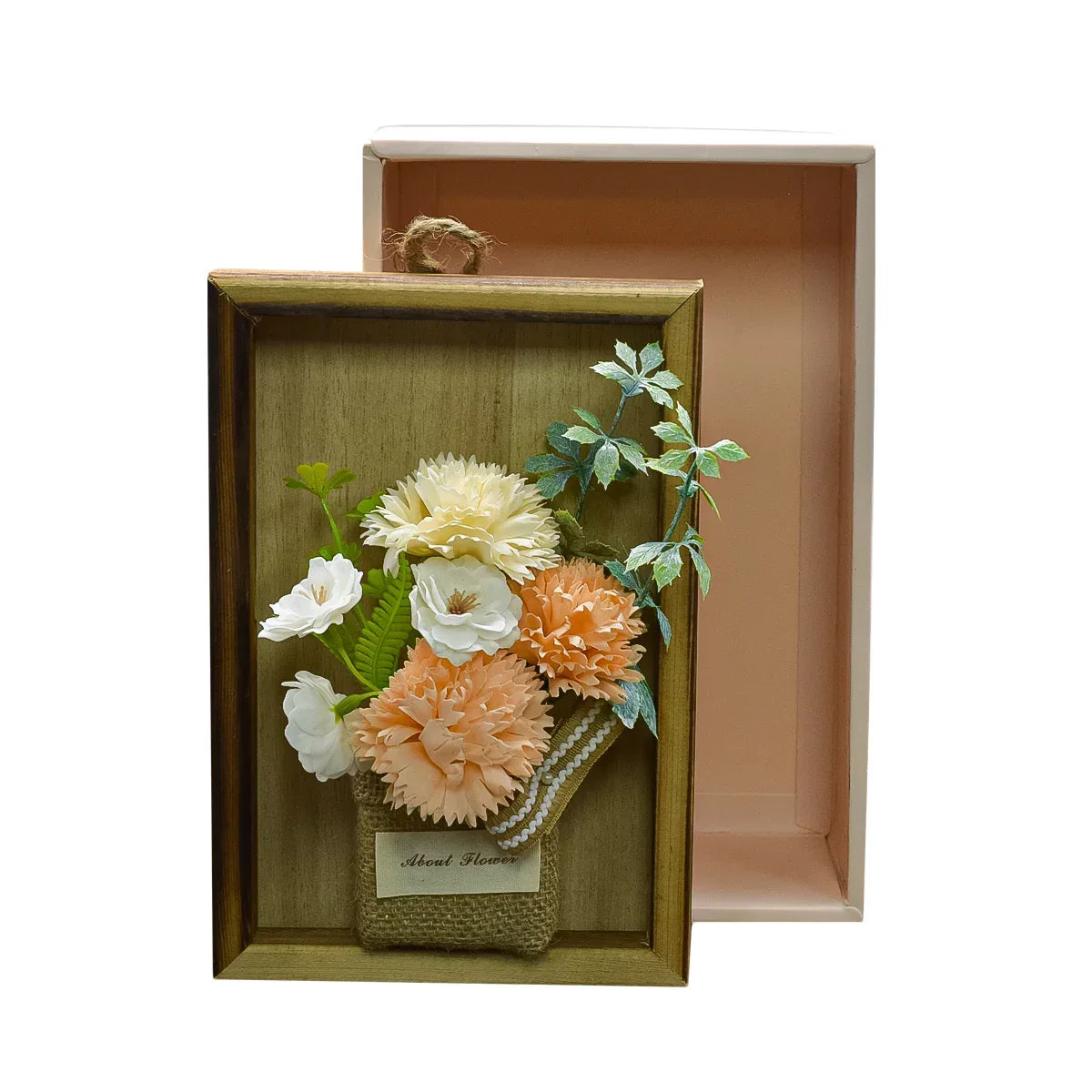 Aranjament floral elegant, flori de sapun, D4085, Crem
