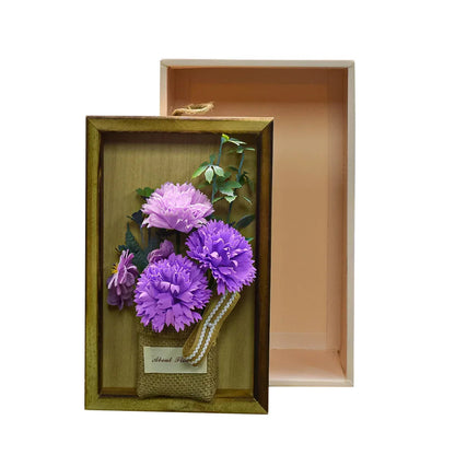 Aranjament floral elegant, flori de sapun, D4085, Mov