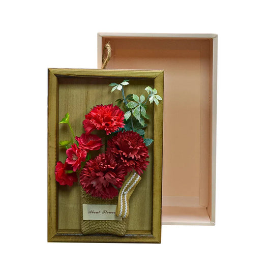 Aranjament floral elegant, flori de sapun, D4085, Rosu