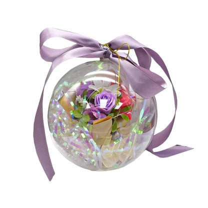 Aranjament floral elegant, flori de sapun, D4094, Mov