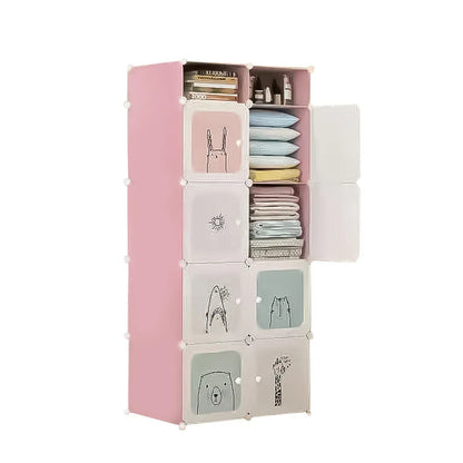 Dulap Modular, 10 Compartimente, D4118, Roz