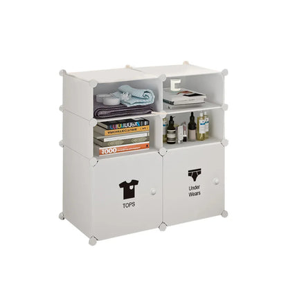 Dulap Modular, 6 Compartimente, D4123, Alb