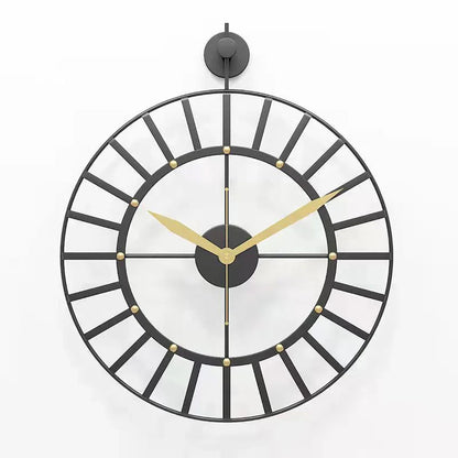 Ceas de perete, stil elegant, Metal, mecanism Silentios, D4159, 50 cm, Negru