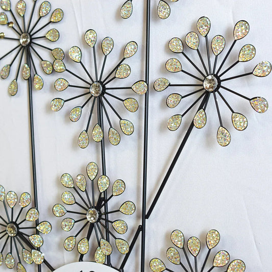 Ceas de perete, stil elegant, Metal, mecanism Silentios, D4186, 46*88 cm, Negru