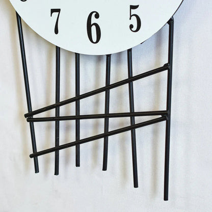 Ceas de perete, stil elegant, Metal, mecanism Silentios, D4186, 46*88 cm, Negru