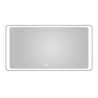 Oglinda baie, sistem iluminare LED, IP44, 100x70cm, D4218, Dezaburire, Touch, Ceas