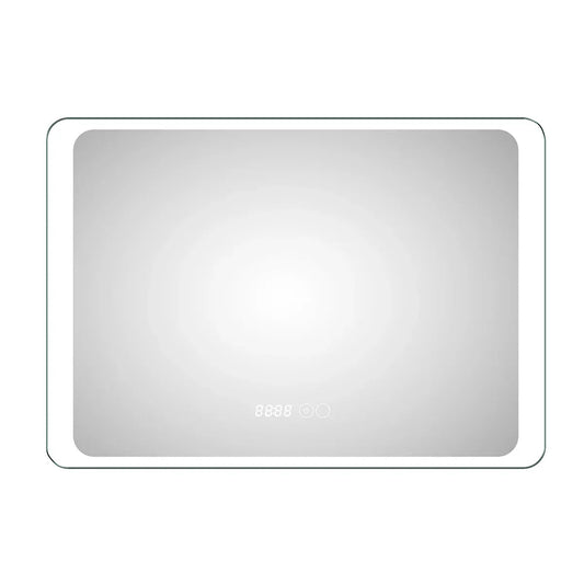 Oglinda baie, sistem iluminare LED, IP44, 100x70cm, D4221, Dezaburire, Touch, Ceas