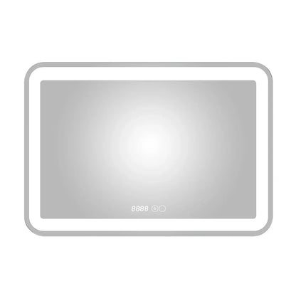 Oglinda baie, sistem iluminare LED, IP44, 100x70cm, D4230, Dezaburire, Touch, Ceas