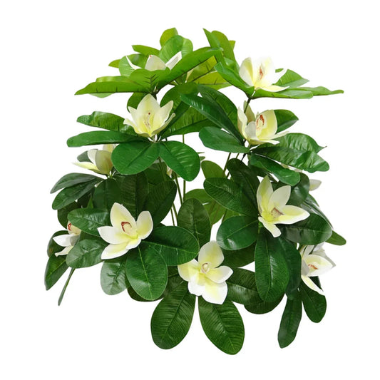 Planta artificiala, Cymbidium fara ghiveci, D4258, 60cm, verde/alb