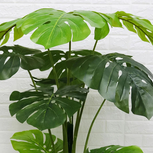 Planta artificiala, Monstera fara ghiveci, 15 frunze, D4292, 150cm, verde