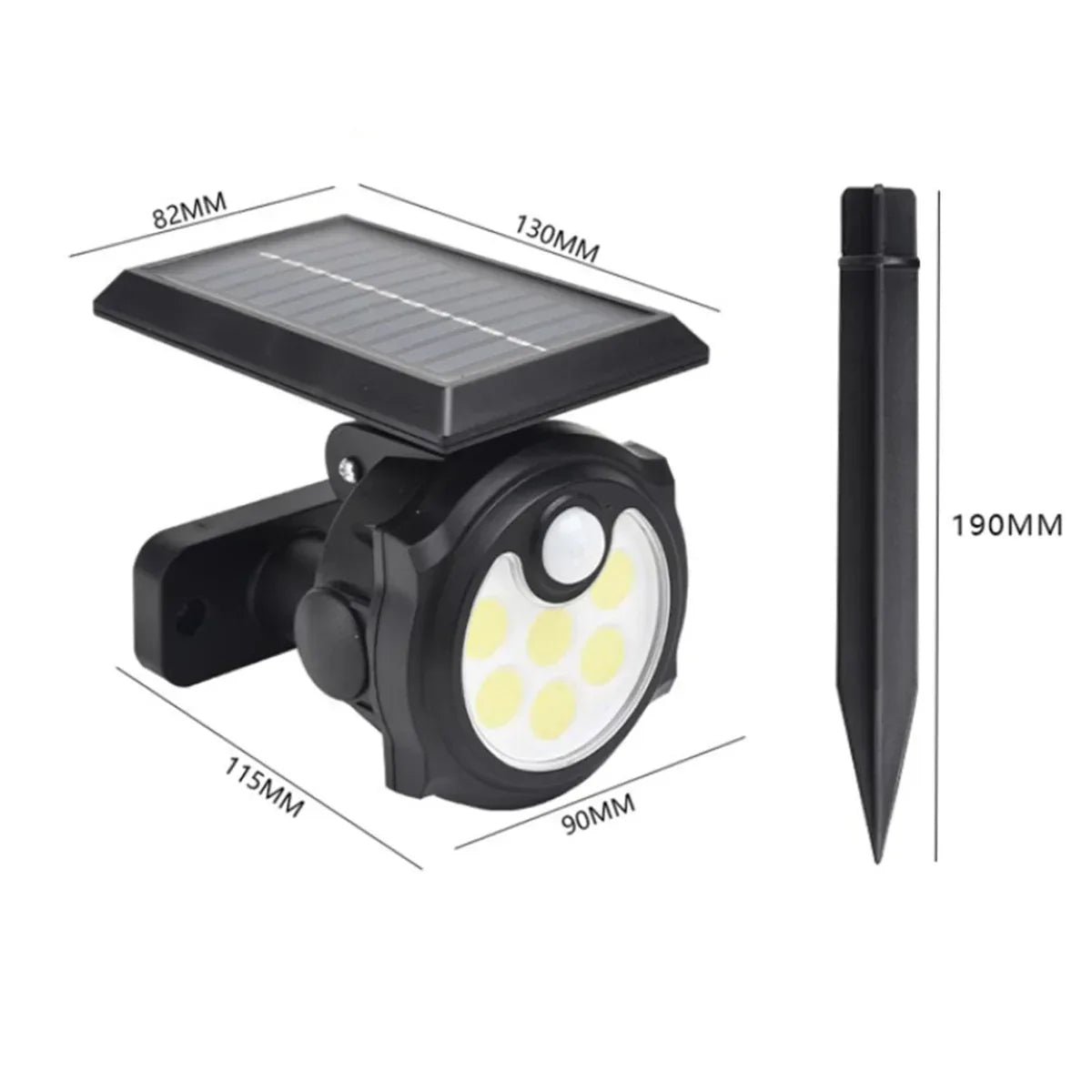 Lampa solara, cu senzor de miscare, lumina LED,  acumulator, Naimeed D4321, COB 42 LED-uri
