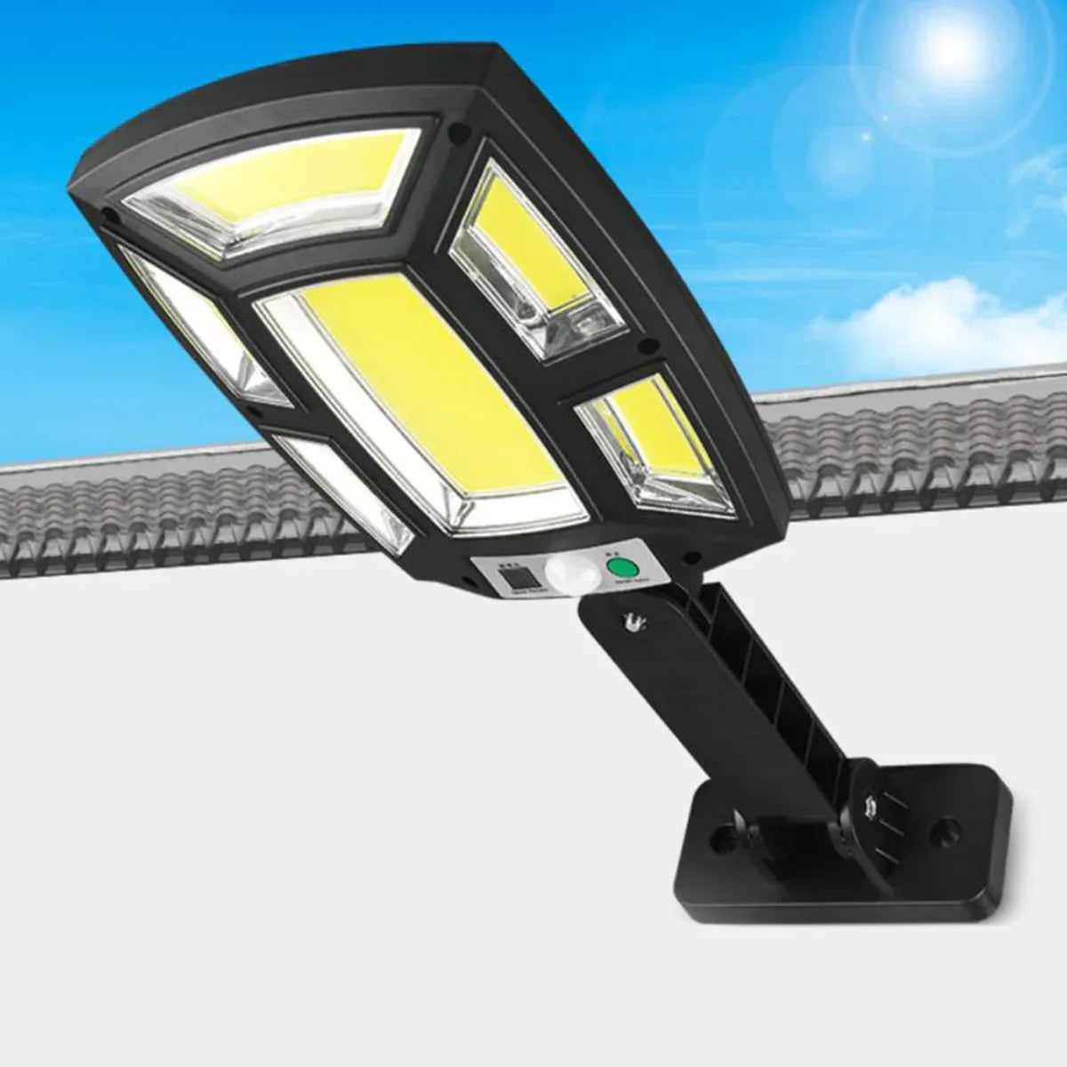 Lampa solara, cu senzor de miscare, telecomanda, lumina LED,  acumulator, Naimeed D4356, COB 151 LED-uri