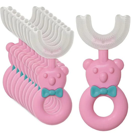 Set 10 Periute de Dinti Naimeed D4367-Roz, Circulare U-shape, pentru Copii 2-6 ani