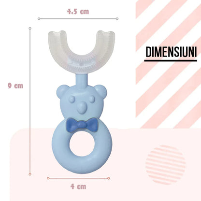 Set 10 Periute de Dinti Naimeed D4368-Albastru, Circulare U-shape, pentru Copii 6-12 ani