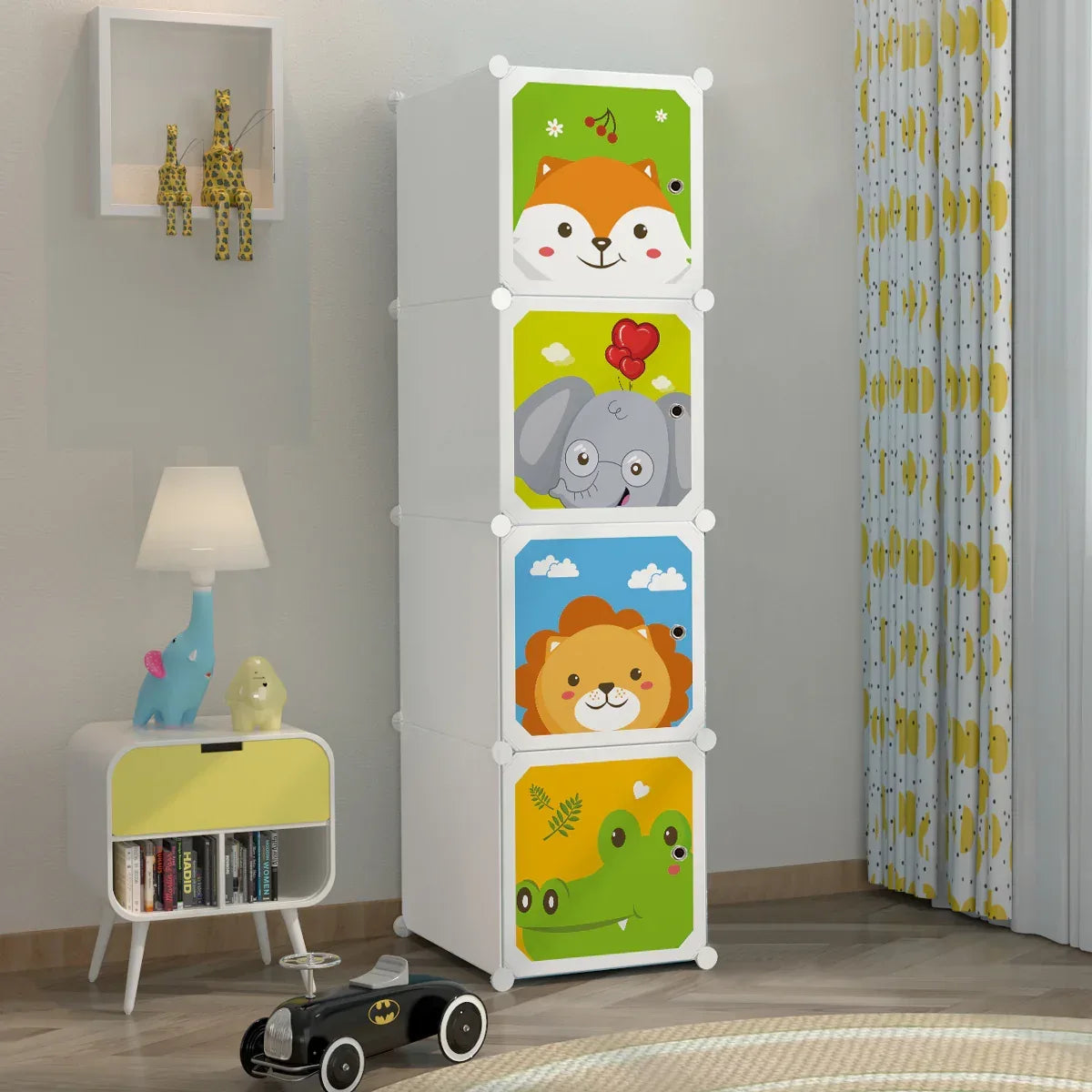 Dulap Modular Copii, 4 Usi, D4382, Alb