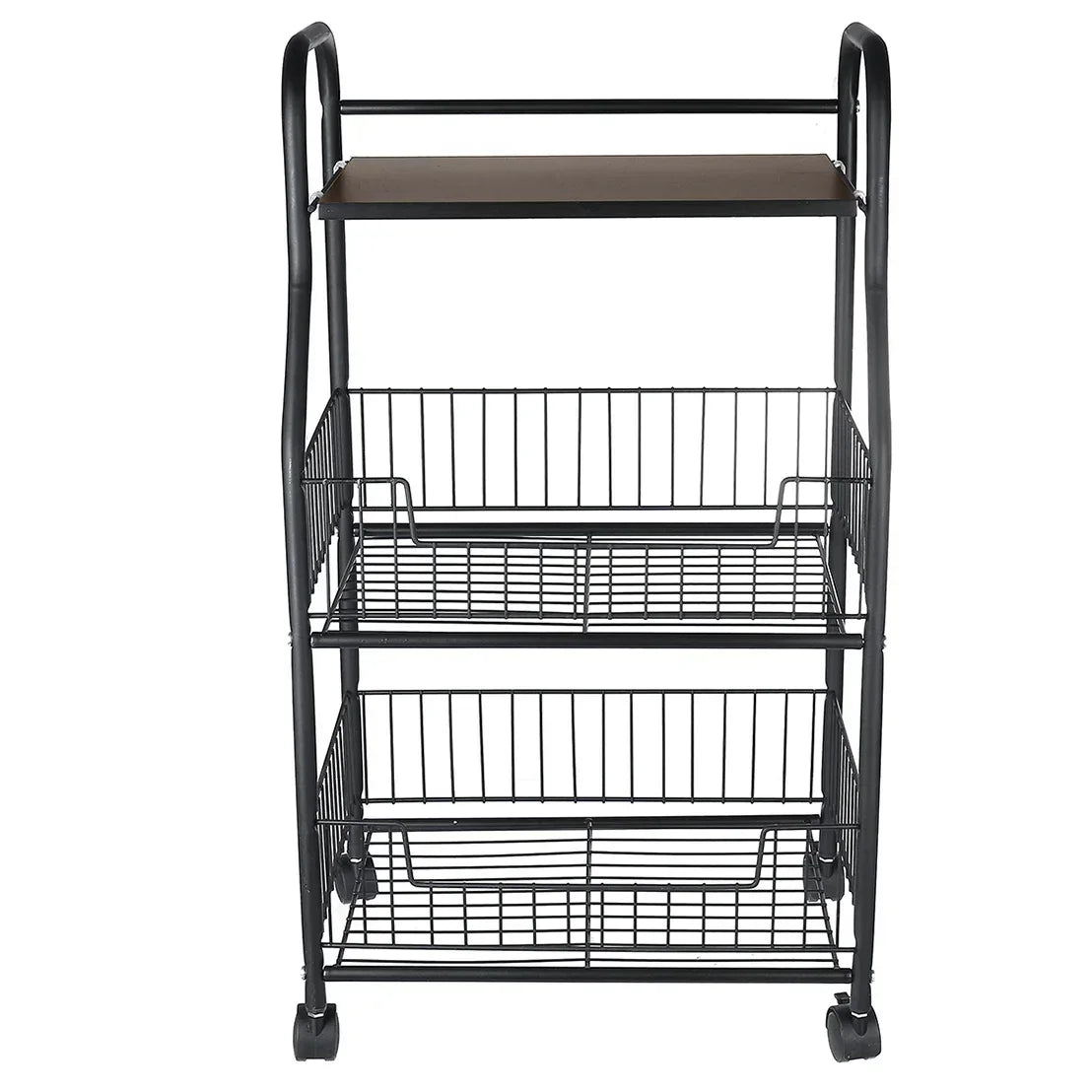 Raft metalic mobil, multifunctional, 3 polite, Naimeed D4401, Negru