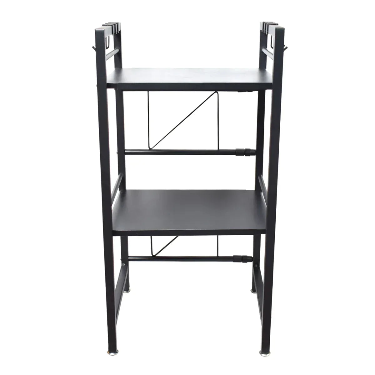Raft metalic, lungime ajustabila, 2 polite, Naimeed D4406, Negru