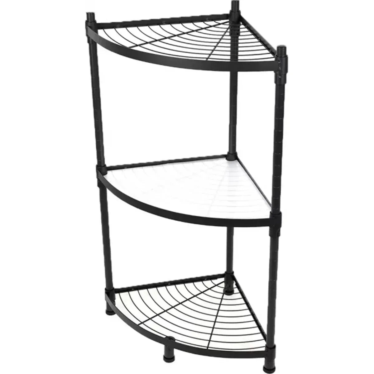 Raft metalic, multifunctional, 3 polite, Naimeed D4407, Negru