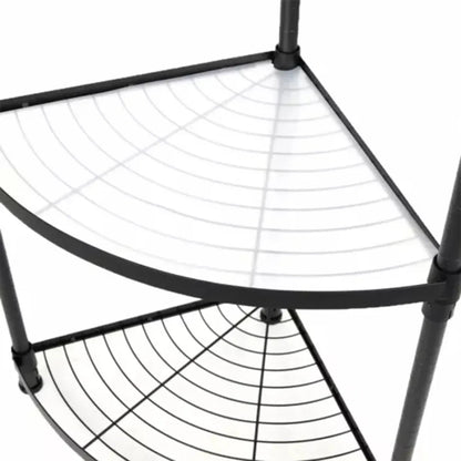 Raft metalic, multifunctional, 3 polite, Naimeed D4407, Negru