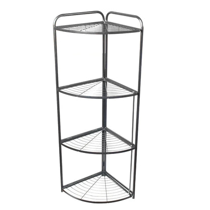 Raft metalic, multifunctional, 4 polite, Naimeed D4408, Negru