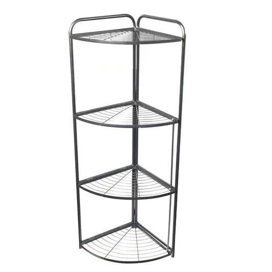 Raft metalic, multifunctional, 4 polite, Naimeed D4408, Negru