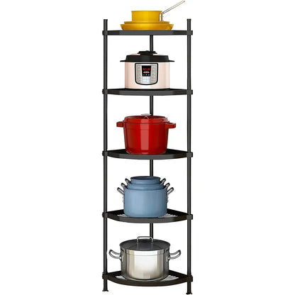 Raft metalic, multifunctional, 5 polite, Naimeed D4409, Negru