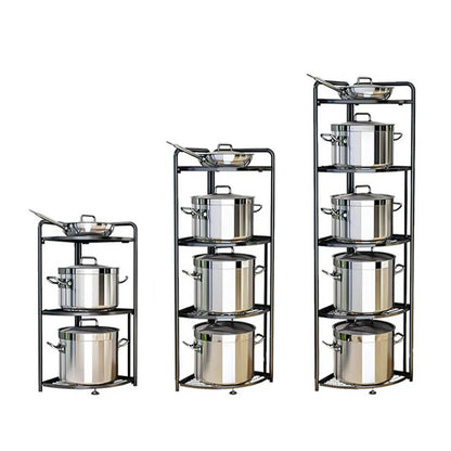 Raft metalic, multifunctional, 5 polite, Naimeed D4409, Negru