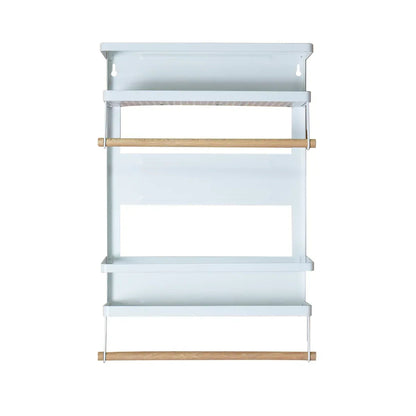 Raft metalic, multifunctional, prindere magnetica, 2 polite, Naimeed D4440, Alb