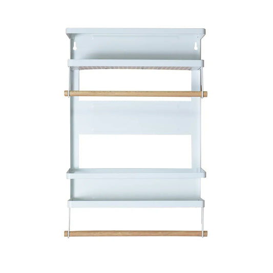 Raft metalic, multifunctional, prindere magnetica, 2 polite, Naimeed D4440, Alb