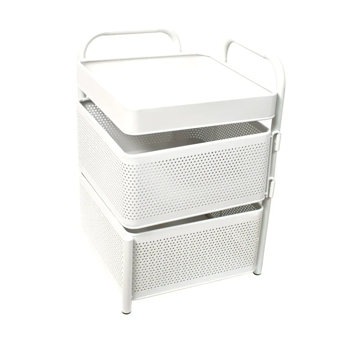Raft metalic multifunctional, 2 cosuri, Naimeed D4452, Alb