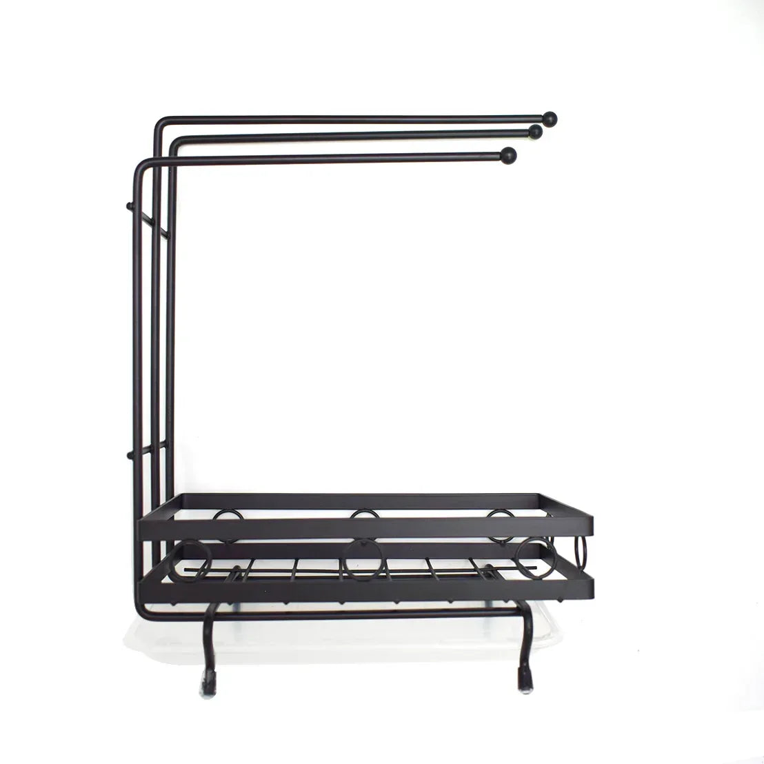 Suport metalic pentru prosoape, Naimeed D4480, Negru