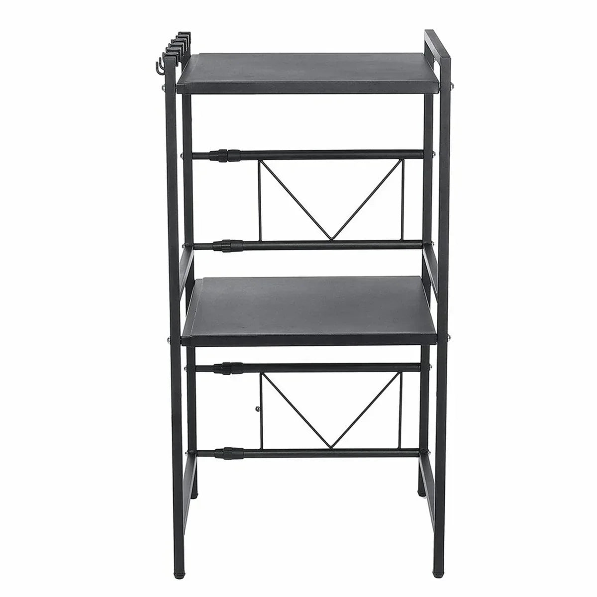 Raft metalic, extensibil, 2 polite, Naimeed D4501, Negru