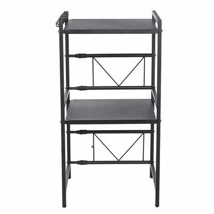Raft metalic, extensibil, 2 polite, Naimeed D4501, Negru
