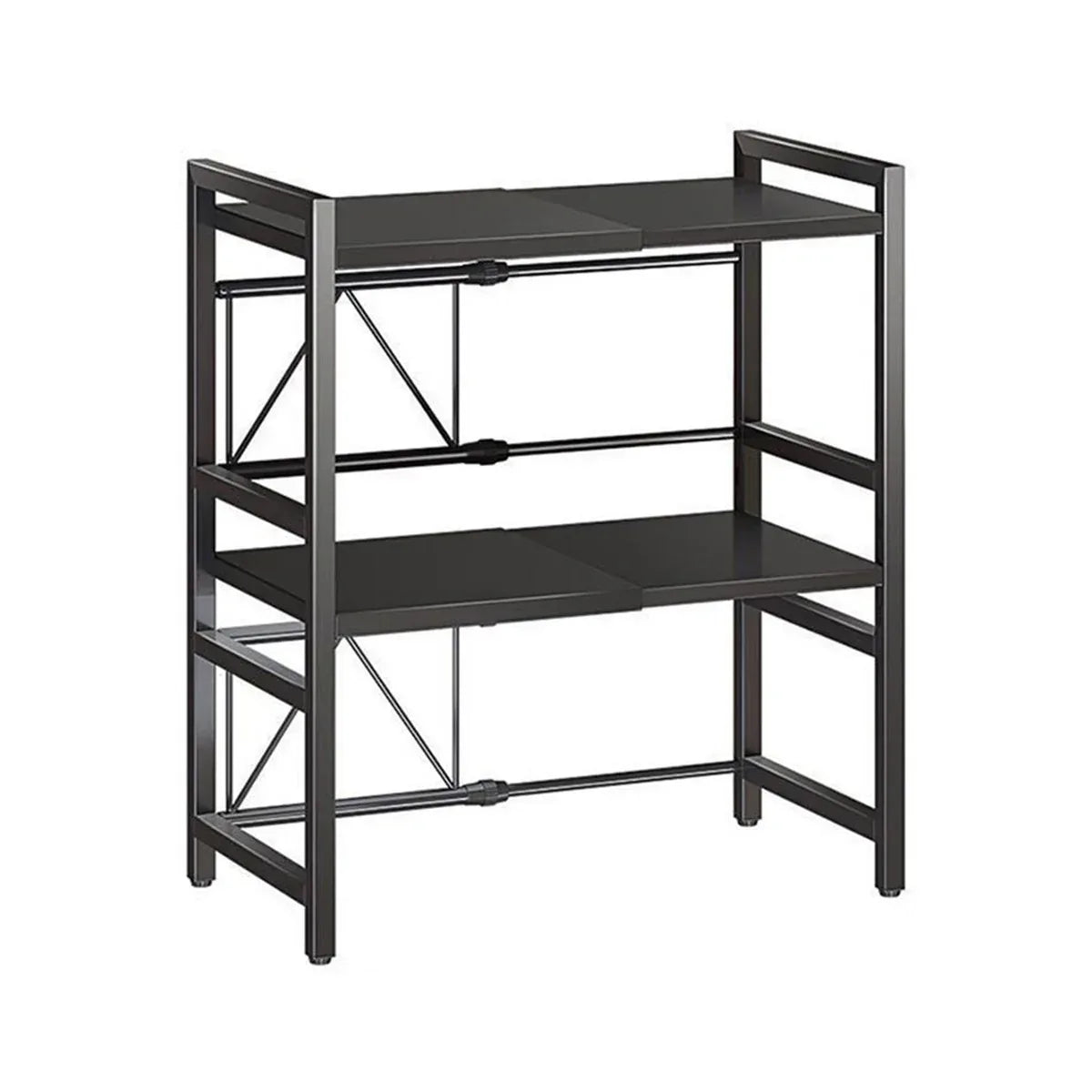Raft metalic, extensibil, 2 polite, Naimeed D4501, Negru