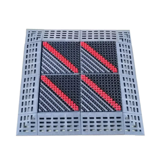 Set 4 placi pardoseala modulara din PP, Naimeed D4534, Rosu