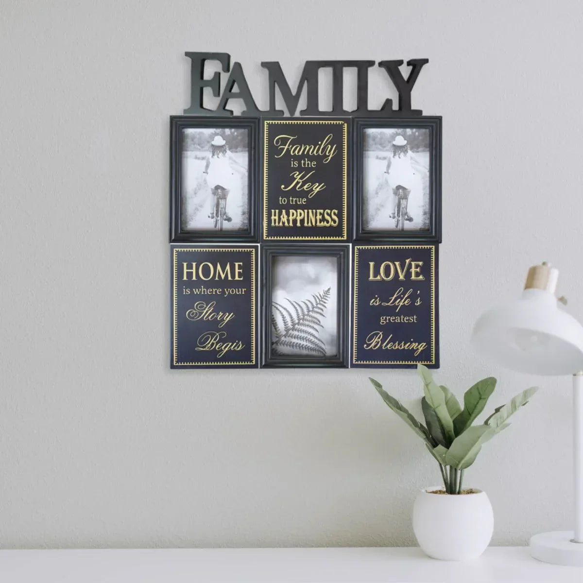 Rama foto Family, 3 poze, Naimeed D4541N, Negru