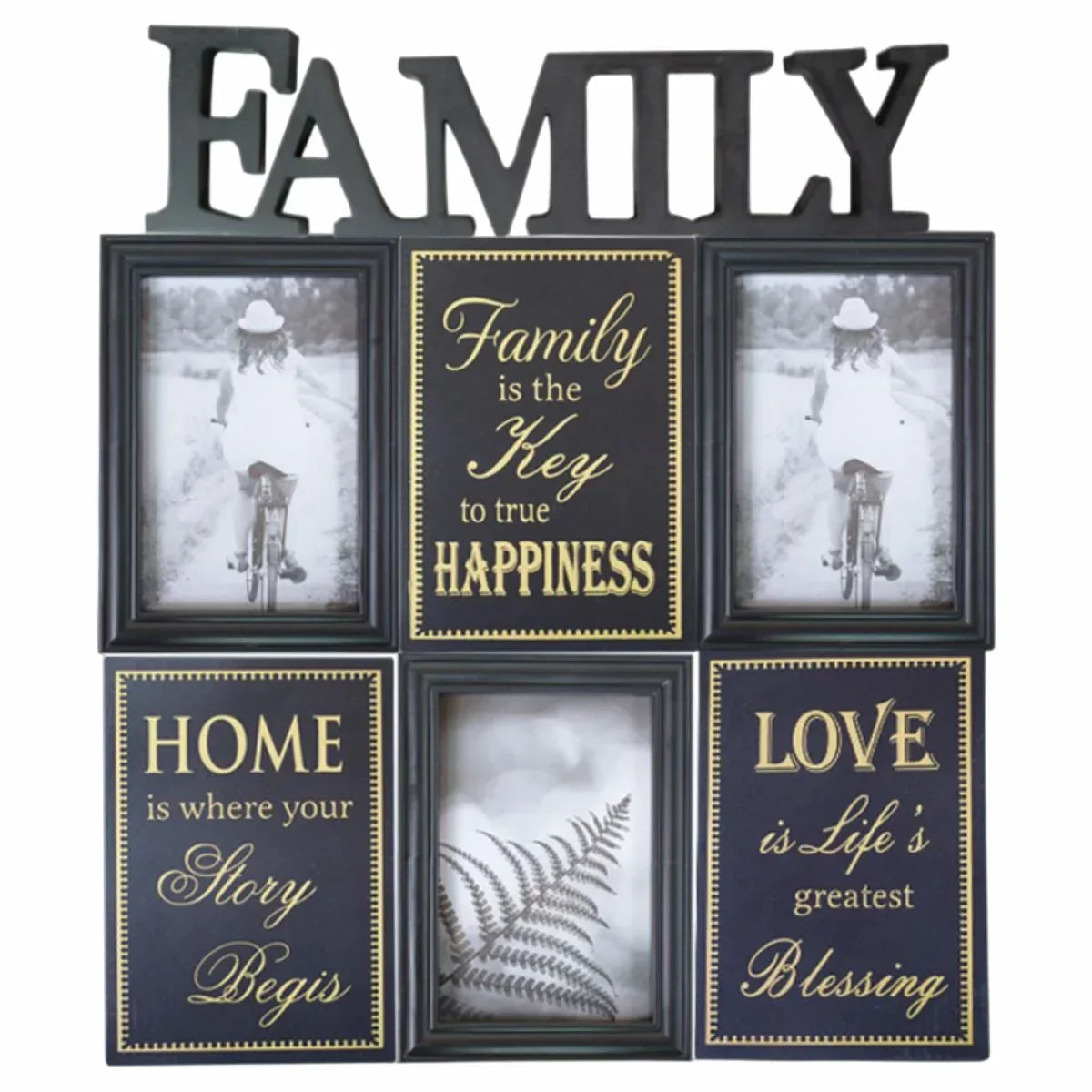 Rama foto Family, 3 poze, Naimeed D4541N, Negru