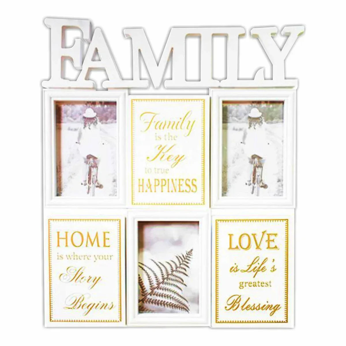 Rama foto Family, 3 poze, Naimeed D4541W, Alb