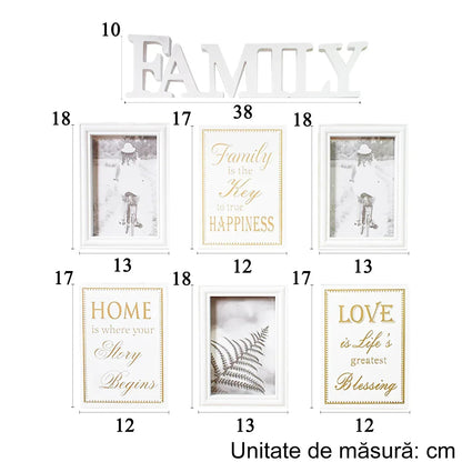 Rama foto Family, 3 poze, Naimeed D4541W, Alb