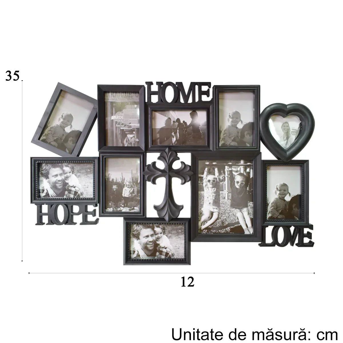 Rama foto, 9 poze, Naimeed D4565N, Negru