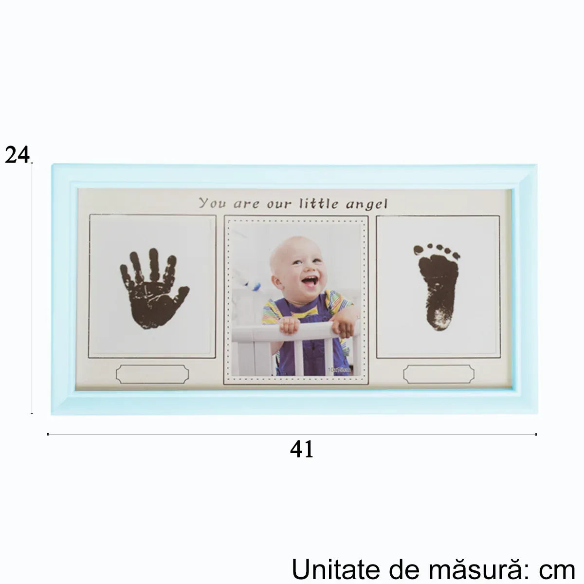 Rama foto cu amprenta, personalizabila, Naimeed D4571B, Albastru