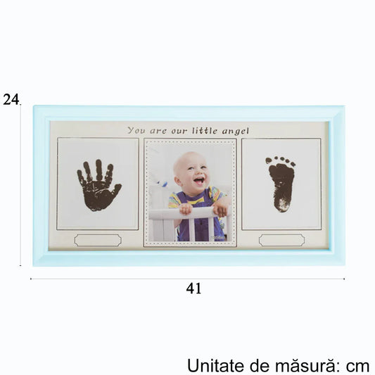 Rama foto cu amprenta, personalizabila, Naimeed D4571B, Albastru