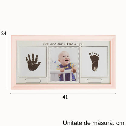 Rama foto cu amprenta, personalizabila, Naimeed D4571P, Roz