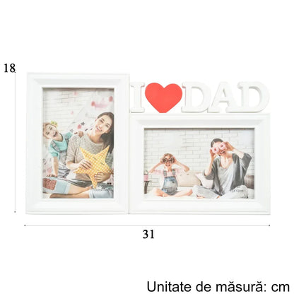 Rama foto, 2 poze, Naimeed D4574W, Alb